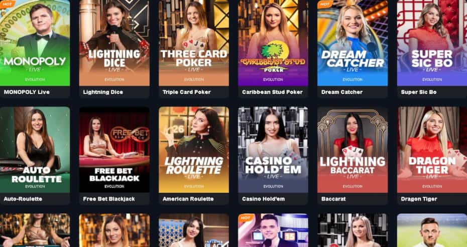 Live Casino Games available in Pesowin